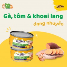 Pate Lapaw Gourmet dạng nhuyễn - Vị thịt gà, tôm & khoai lang 85g