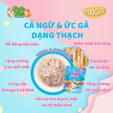 Pate cho mèo - MOOCHIE vị Cá Ngừ & Ức Gà 70g 