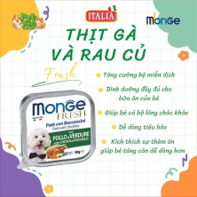 Pate cho chó MONGE - vị Thịt Gà & Rau Củ 100g