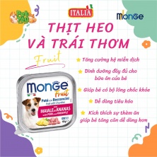 Pate cho chó MONGE - vị Thịt Heo & Trái Thơm 100g