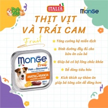 Pate cho chó MONGE - vị Thịt Vịt & Trái Cam 100g