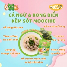 Pate cho mèo - MOOCHIE vị Cá Ngừ & Rong biển kèm sốt Moochie 70g