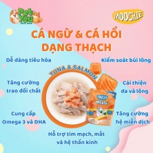 Pate cho mèo - MOOCHIE vị Cá Ngừ & Cá Hồi 70g