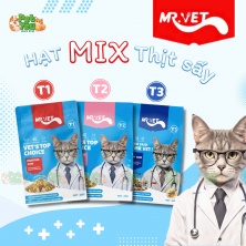 Hạt MR VET dành cho mèo mix thit sấy - túi 1KG