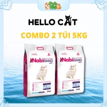 [ COMBO 2 TÚI 5KG ] Thức ăn hạt NabiRang dành cho mèo