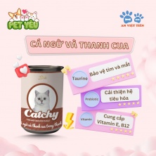 Pate mèo CATCHY LON 400GR - cá ngừ và thanh cua