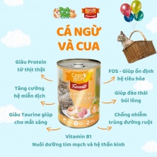 Pate Cindy Recipe Favourite - Vị Cá Ngừ và Cua dành cho mèo trưởng thành