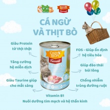 Pate Cindy Recipe Favourite - Vị Cá Ngừ và Thịt Bò dành cho mèo trưởng thành