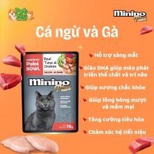 Pate Minino Plus - Vị Cá Ngừ & Gà 70gr