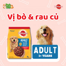 Hạt cho chó Pedigree ADULT - Vị bò & rau củ 