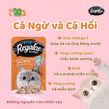 Pate cho mèo REGALOS - vị Cá Ngừ & Cá Hồi 70g