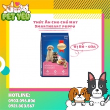 Thức ăn chó con vị bò và sữa - Smart heart puppy gói 400gr