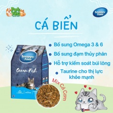 Hạt cho mèo Snappy Tom mix cá cơm - vị Cá biển gói 1.5kg