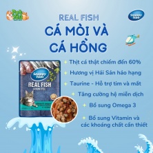 Pate cho mèo - SNAPPY TOM REAL FISH vị Cá Mòi & Cá Hồng 85g