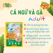 Pate cho mèo - SUPERCAT vị Cá Ngừ & Gà 85g