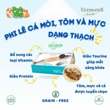 Pate cho mèo - Ultimates Induge vị Phi lê Cá Mòi, Tôm & Mực  85g