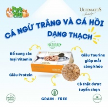 Pate cho mèo - Ultimates Induge vị Cá Ngừ Trắng & Cá Hồi xé 85g