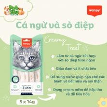 Súp thưởng WANPY - Vị Cá Ngừ & Sò Điệp 70g (5 que)