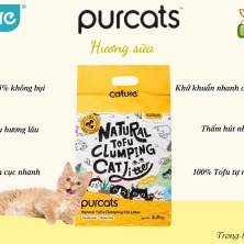 Cát vệ sinh cho mèo CATURE TOFU - HƯƠNG SỮA gói 2.4kg