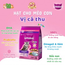 Thức ăn cho mèo con WHISKAS® Junior - vị cá thu gói 2.7kg