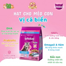 Thức ăn cho mèo con WHISKAS® Junior - vị cá biển gói 2.7kg