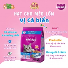 Thức ăn cho mèo lớn WHISKAS® Adult - vị cá biển gói 3kg