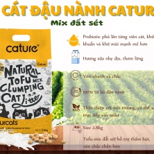 CÁT VỆ SINH CHO MÈO CATURE TOFU ĐẬU NÀNH MIX ĐẤT SÉT 7L