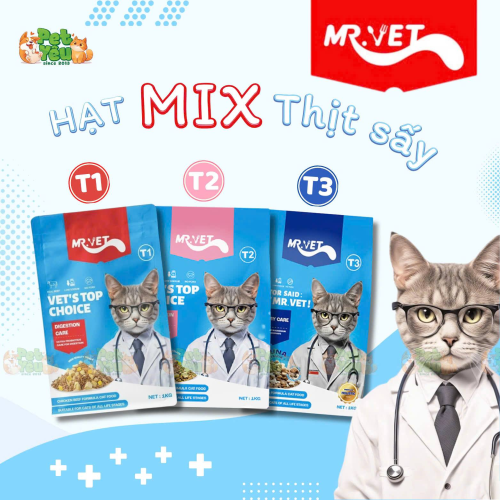 Thức ăn hạt MR.VET dành cho mèo đến từ Singapore