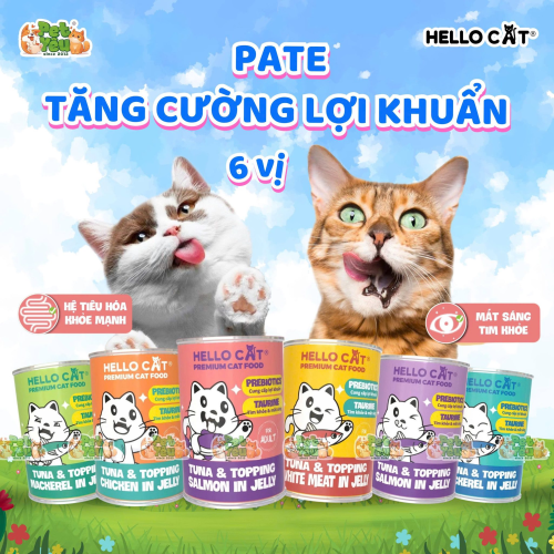 Pate cho mèo HELLO CAT lon 400g