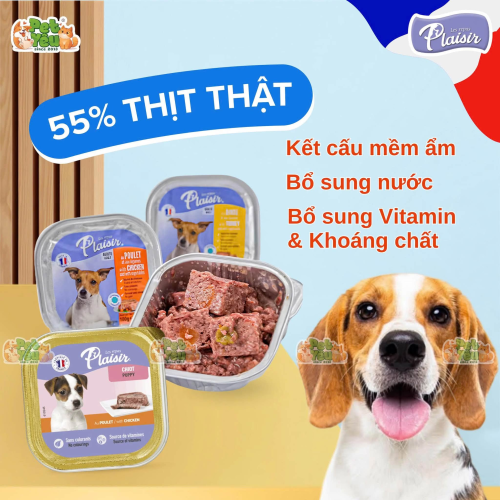 Pate Plaisir Dành Cho Chó Mọi Độ Tuổi Xuất Xứ Từ Pháp