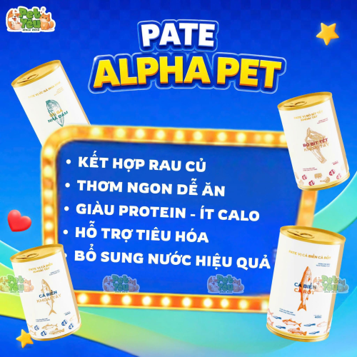 Pate Alpha Pet Cho Chó Mèo Lon 400G