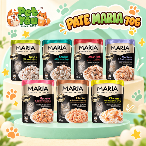 Pate Maria Nhập Khẩu Từ Thái Lan Dành Cho Mèo Mọi Lứa Tuổi - Gói 70G