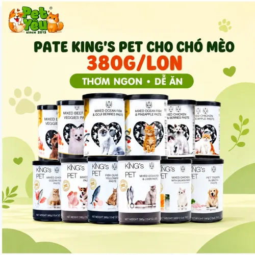 Pate Cao Cấp King's Pet Dành Cho Chó & Mèo - Lon 380G