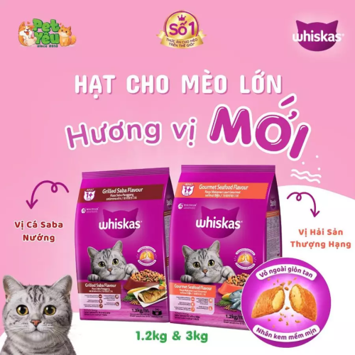 THỨC ĂN HẠT WHISKAS CHO MÈO