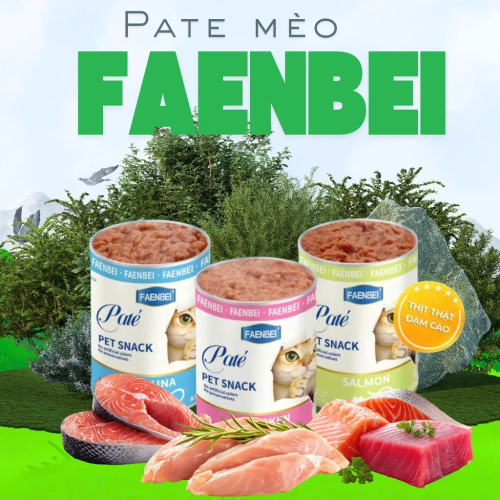 Pate cho mèo từ 3 tháng tuổi FAENBEI- Lon 375G