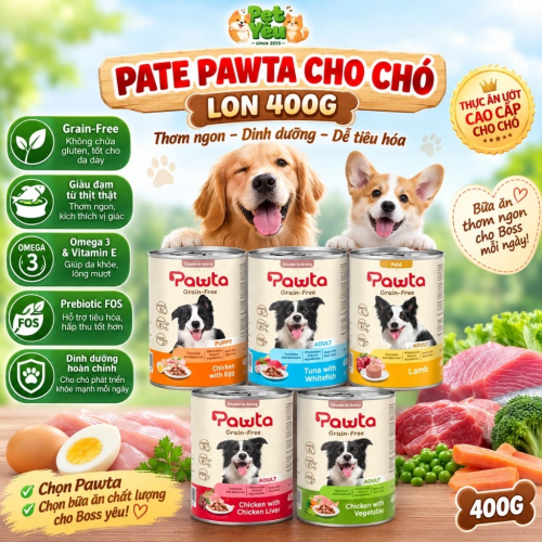 Pate Pawta Cho Chó Lon 400G