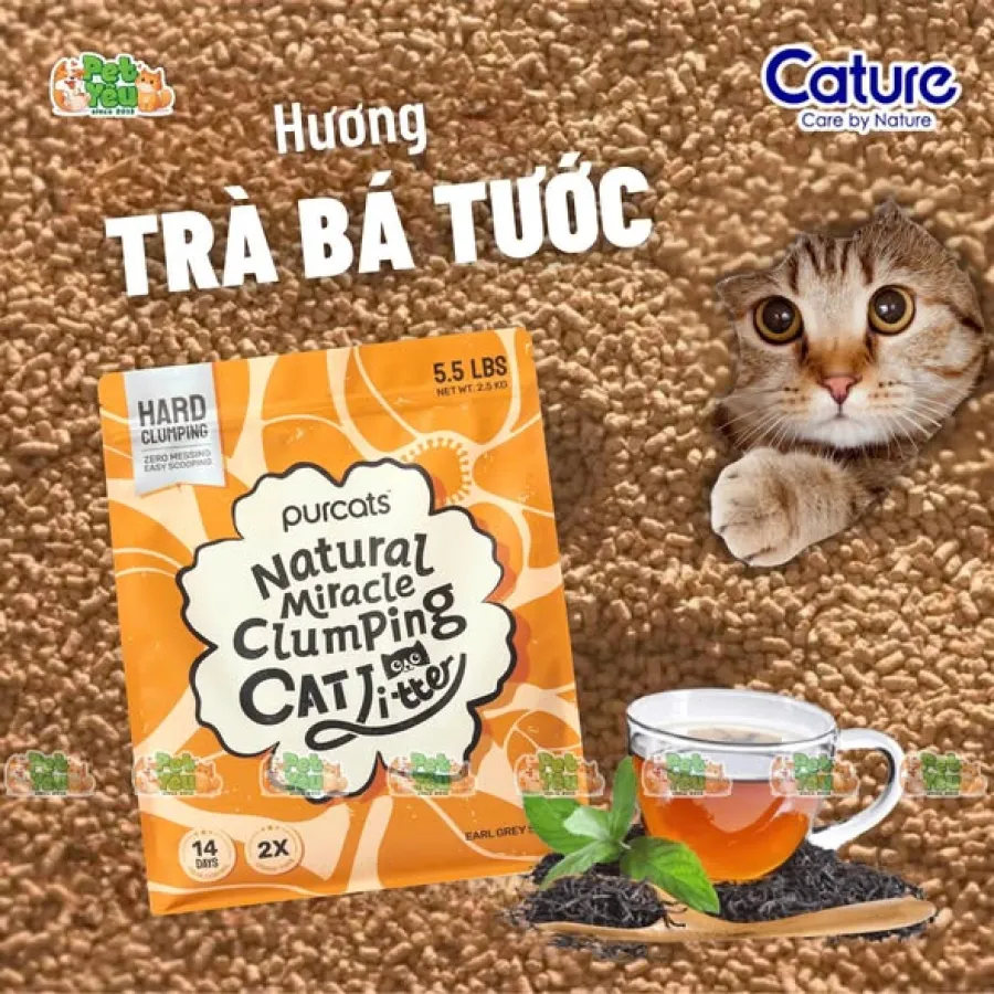 Cát sắn Purcat Natural Miracle cho mèo - Túi 5,5L