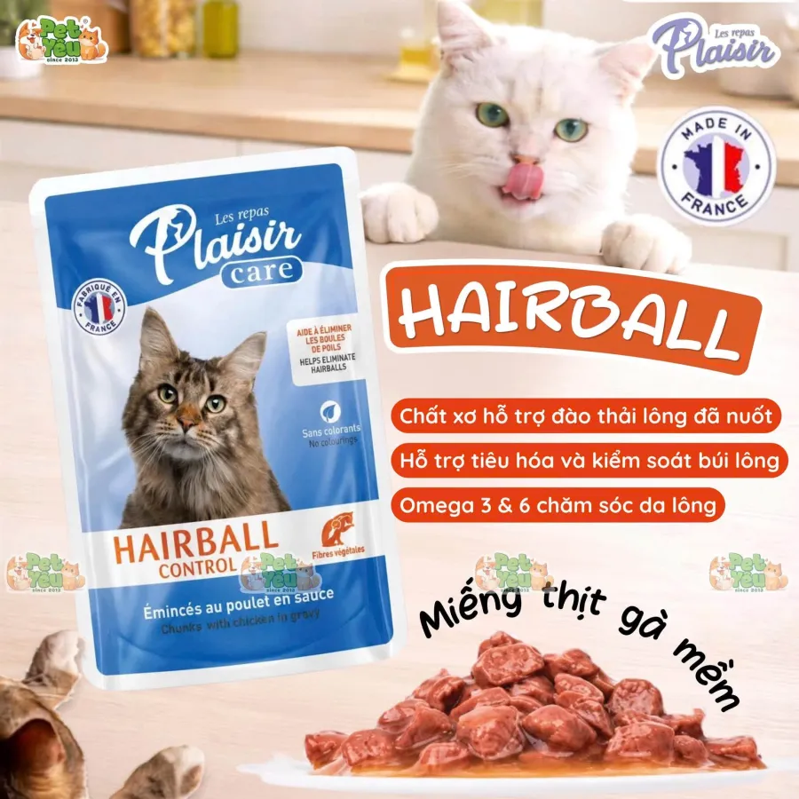 Pate Plaisir Care Dành Cho Mèo 85G – 3 Chức Năng Chăm Sóc Sức Khỏe