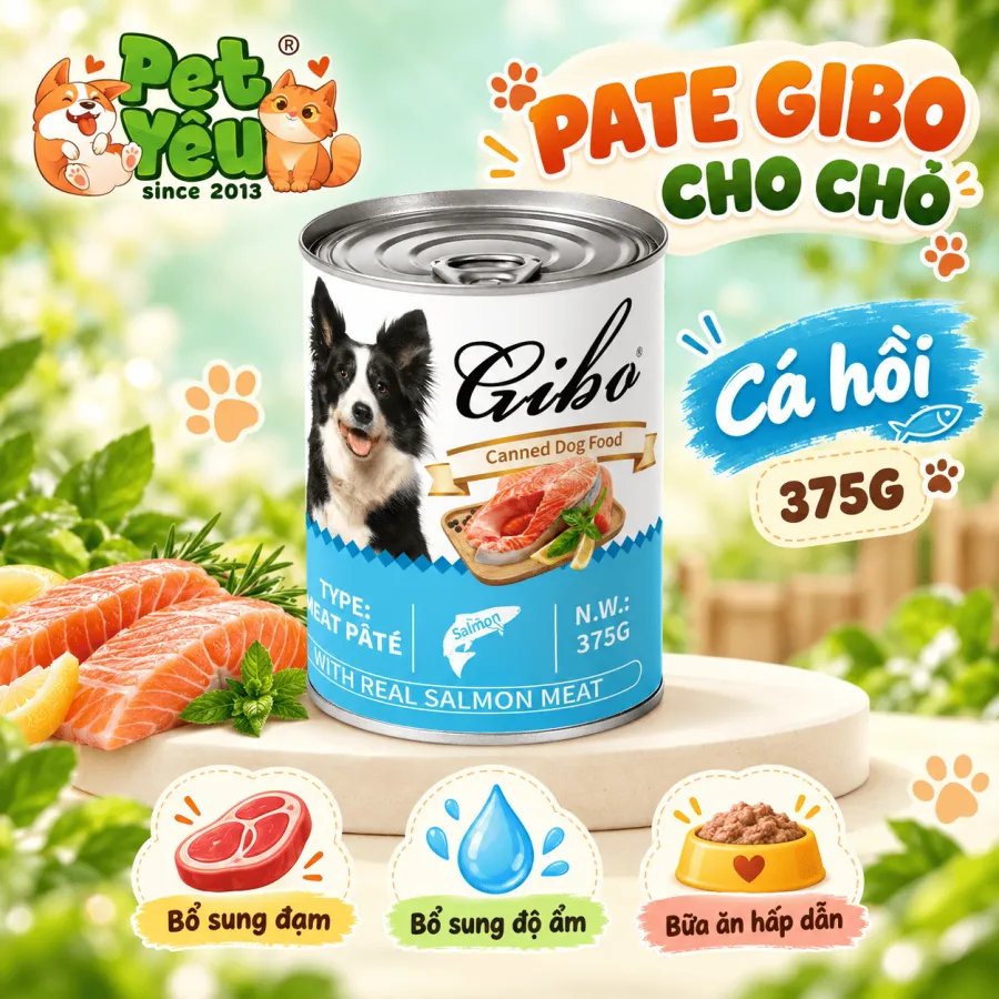 Pate Gibo Cho Chó Mọi Độ Tuổi - Lon 375G