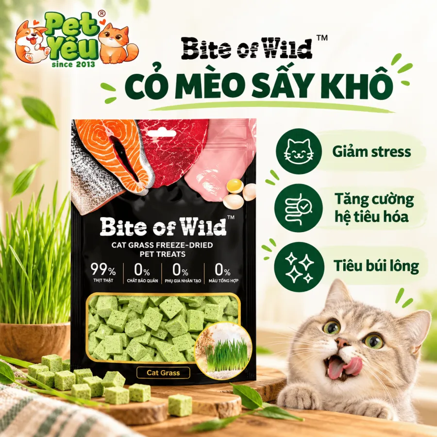 Viên Cỏ Mèo Bite Of Wild 40G – Hỗ Trợ Tiêu Búi Lông