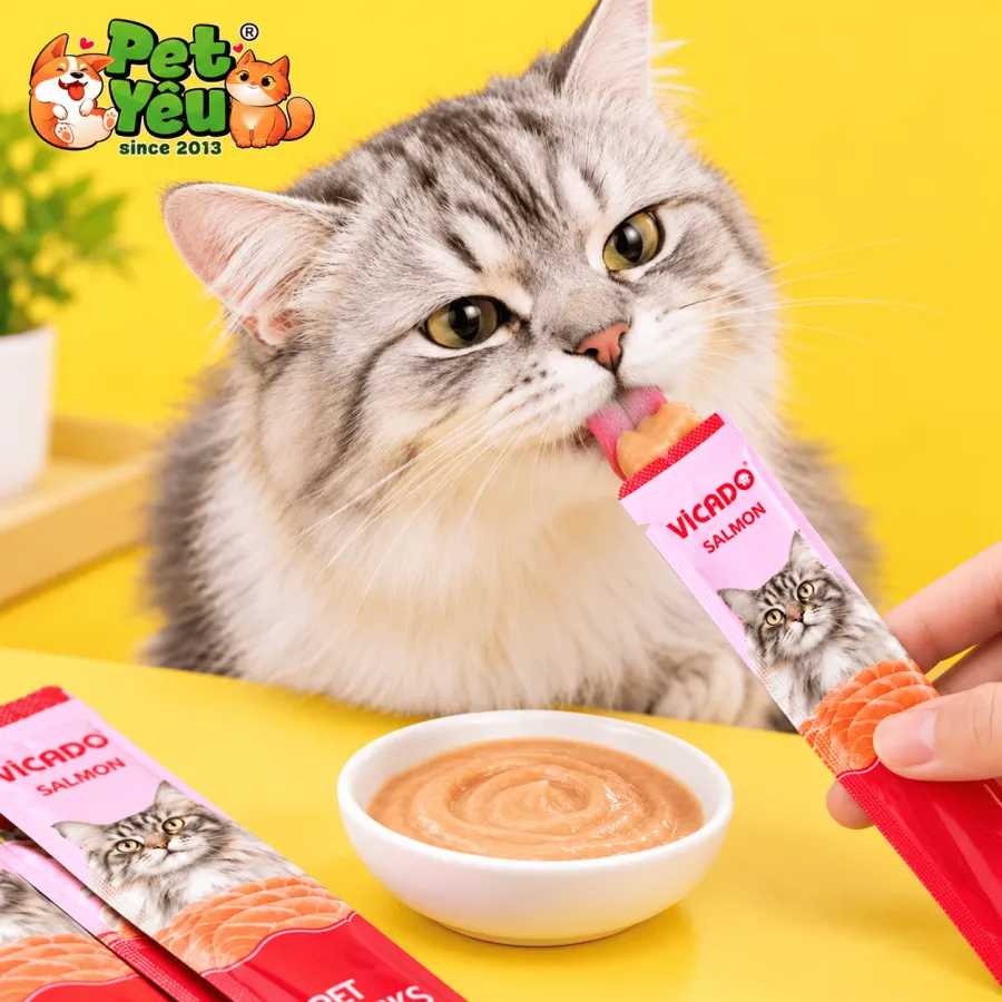 Súp Thưởng VICADO 15G Dành Cho Mèo ( Bịch 50 Thanh)