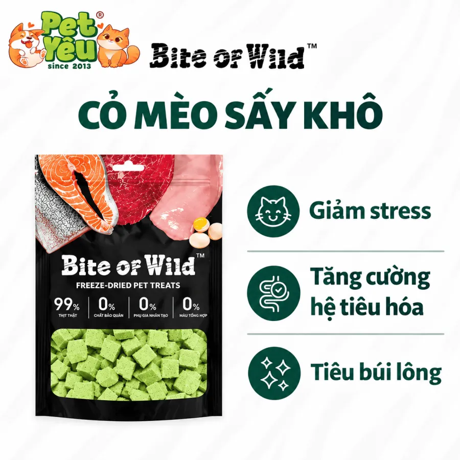 Viên Cỏ Mèo Bite Of Wild 40G – Hỗ Trợ Tiêu Búi Lông