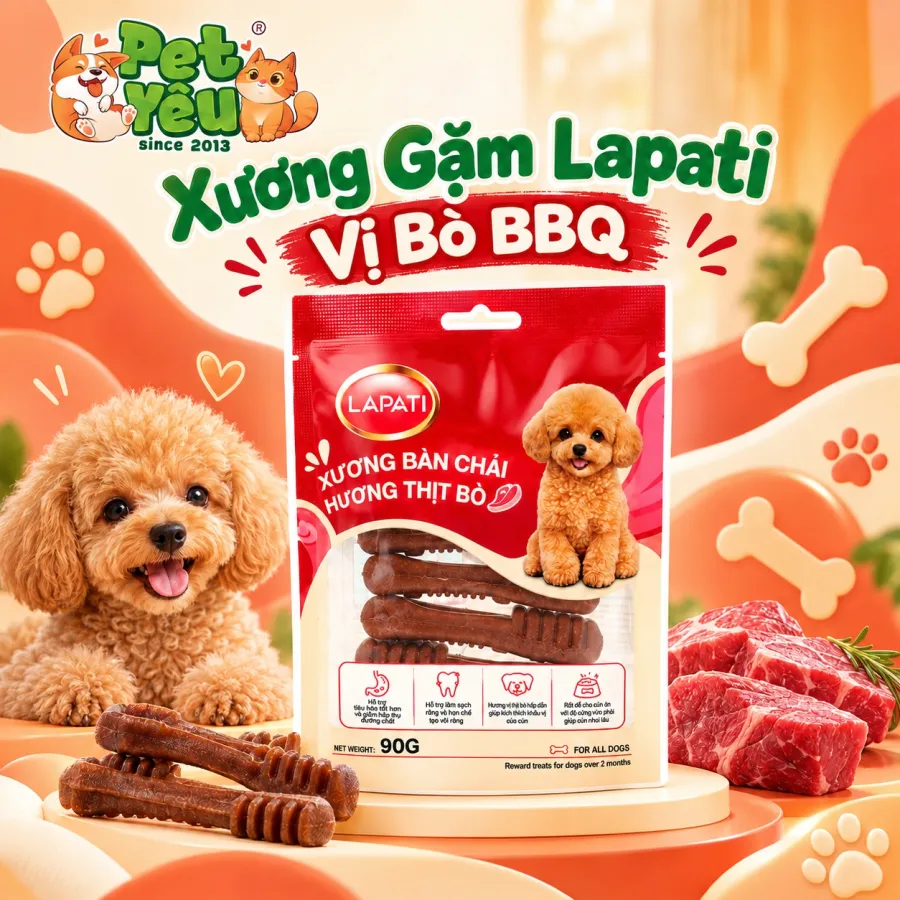 Xương Gặm Cho Chó INU LAPATI – Hỗ Trợ Sạch Răng, Bổ Sung Canxi
