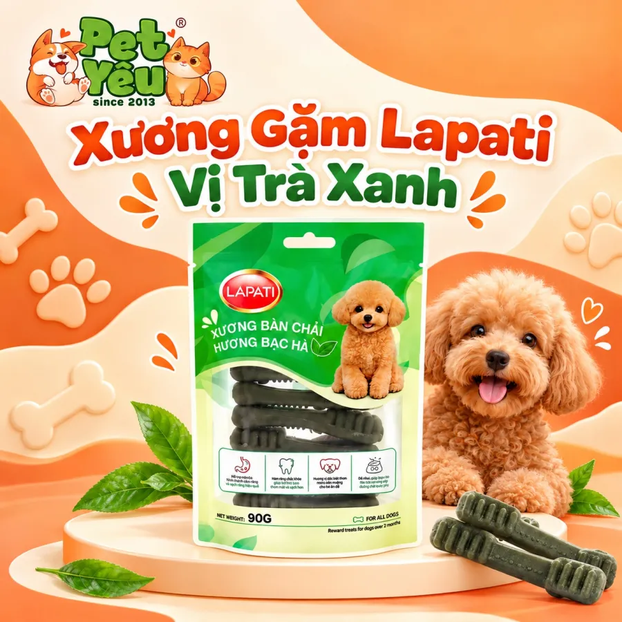 Xương Gặm Cho Chó INU LAPATI – Hỗ Trợ Sạch Răng, Bổ Sung Canxi