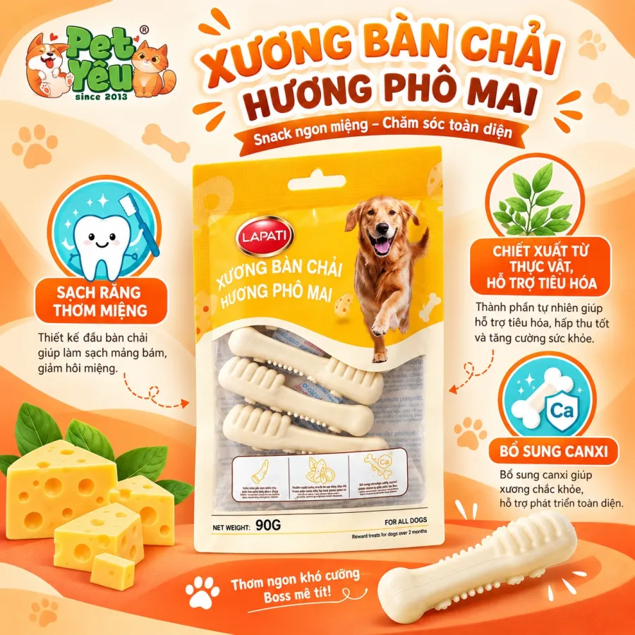 Xương Gặm Cho Chó INU LAPATI – Hỗ Trợ Sạch Răng, Bổ Sung Canxi