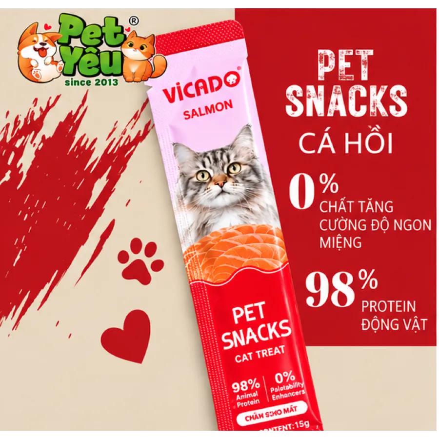 Súp Thưởng VICADO 15G Dành Cho Mèo ( Bịch 50 Thanh)