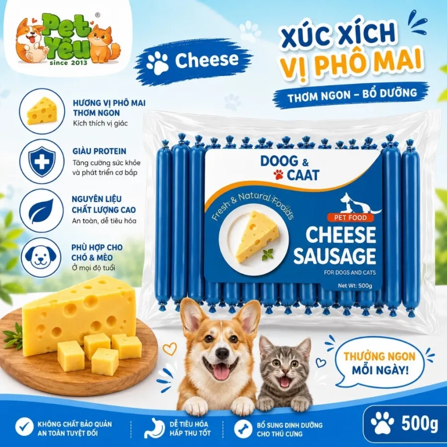 Xúc Xích DOOG & CAAT Dành Cho Chó Mèo - Gói 30 Cây