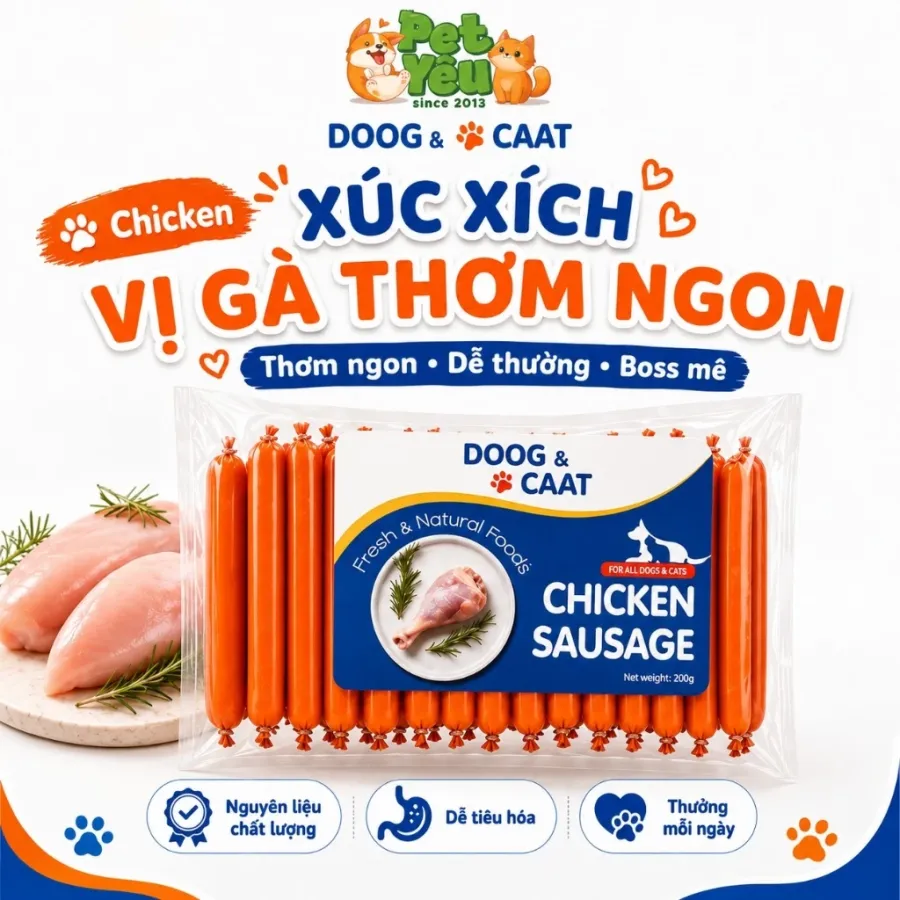 Xúc Xích DOOG & CAAT Dành Cho Chó Mèo - Gói 30 Cây