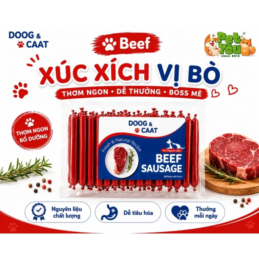 Xúc Xích DOOG & CAAT Dành Cho Chó Mèo - Gói 30 Cây-337
