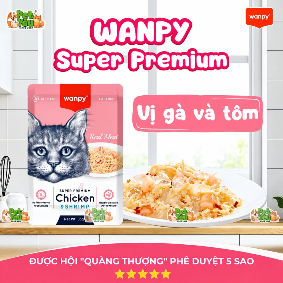 Pate Wanpy Super Premium Dành Cho Mèo - 85G